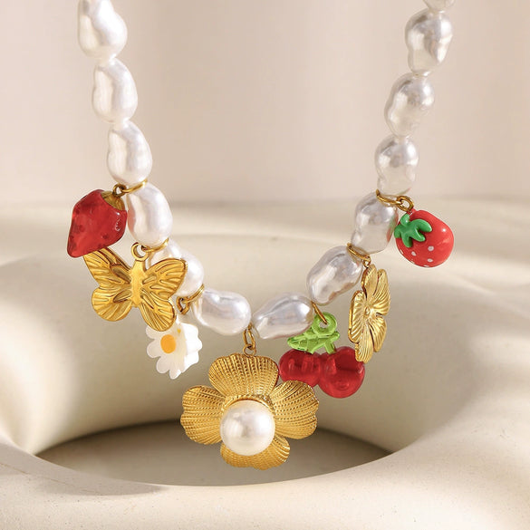 Wholesale Light Luxury Geometric Stainless Steel Electroplated Necklace For Women