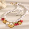 Wholesale Light Luxury Geometric Stainless Steel Electroplated Necklace For Women
