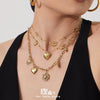 Wholesale Light Luxury Geometric Stainless Steel Electroplated Necklace Set For Women