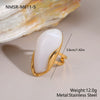 Wholesale Light Luxury Geometric Stainless Steel Electroplated Openended Rings For Women
