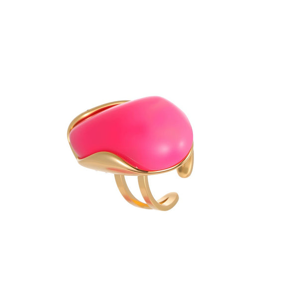 Wholesale Light Luxury Geometric Stainless Steel Electroplated Openended Rings For Women