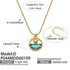 Wholesale Light Luxury Geometric Stainless Steel Electroplated Round Pendant Necklace For Women