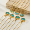Wholesale Light Luxury Geometric Stainless Steel Electroplated Round Pendant Necklace For Women