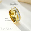 Wholesale Light Luxury Geometric Stainless Steel Electroplated Threelayer Ring With Shining Zircon For Unisex