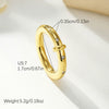 Wholesale Light Luxury Geometric Stainless Steel Electroplated Threelayer Ring With Shining Zircon For Unisex