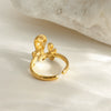 Wholesale Light Luxury Geometric Stainless Steel Electroplated Women's Ring
