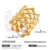 Wholesale Light Luxury Geometric Stainless Steel Electroplated Women's Ring