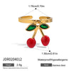 Wholesale Light Luxury Geometric Stainless Steel Electroplated Women's Ring