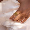 Wholesale Light Luxury Geometric Stainless Steel Electroplated Women's Ring
