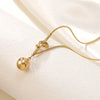 Wholesale Light Luxury Geometric Stainless Steel Gold Plated Ball Bead Necklace For Women