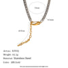 Wholesale Light Luxury Geometric Stainless Steel Gold Plated Cuban Chain Necklace For Women