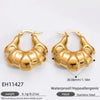 Wholesale Light Luxury Geometric Stainless Steel 18K Gold Electroplated Earrings For Women