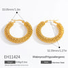 Wholesale Light Luxury Geometric Stainless Steel 18K Gold Electroplated Earrings For Women