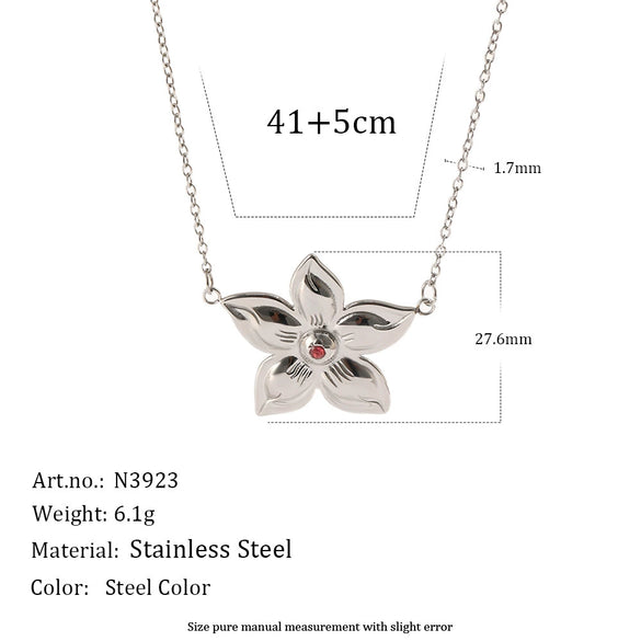 Wholesale Light Luxury Geometric Stainless Steel 18K Gold Plated Pendant Necklace For Women