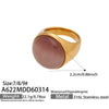 Wholesale Light Luxury Geometric Stainless Steel 18K Gold Plated Women's Ring Set