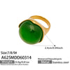 Wholesale Light Luxury Geometric Stainless Steel 18K Gold Plated Women's Ring Set
