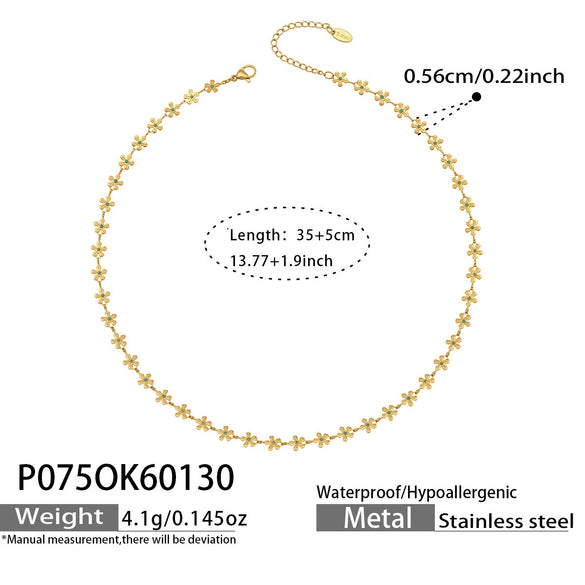 Wholesale Light Luxury Geometric Stainless Steel 18K Goldplated Necklace For Women