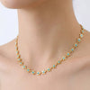 Wholesale Light Luxury Geometric Stainless Steel 18K Goldplated Necklace For Women