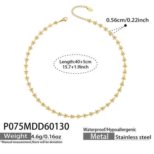 Wholesale Light Luxury Geometric Stainless Steel 18K Goldplated Necklace For Women
