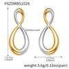Wholesale Light Luxury Geometric Stainless Steel 18K Goldplated Stud Earrings For Women