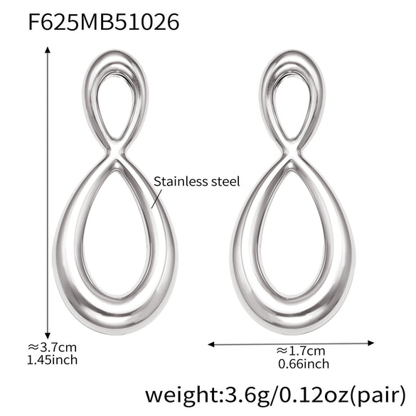 Wholesale Light Luxury Geometric Stainless Steel 18K Goldplated Stud Earrings For Women