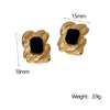 Wholesale Light Luxury Geometric Stainless Steel 18K Goldplated Women's Earrings