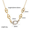 Wholesale Light Luxury Geometric Stainless Steel Real Gold Plated Jewelry Set For Women Earrings Necklace Bracelet