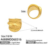 Wholesale Light Luxury Geometric Stainless Steel Ring Set For Women With Pvd Real Gold Plating