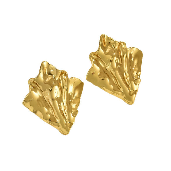 Wholesale Light Luxury Geometric Stainless Steel Stamped Earrings For Women