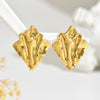 Wholesale Light Luxury Geometric Stainless Steel Stamped Earrings For Women