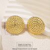 Wholesale Light Luxury Geometric Stainless Steel Stamped Necklace And Earrings Set For Women