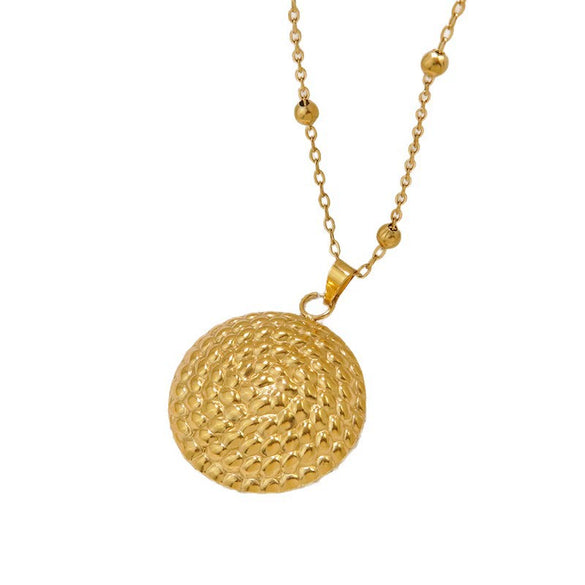 Wholesale Light Luxury Geometric Stainless Steel Stamped Necklace And Earrings Set For Women