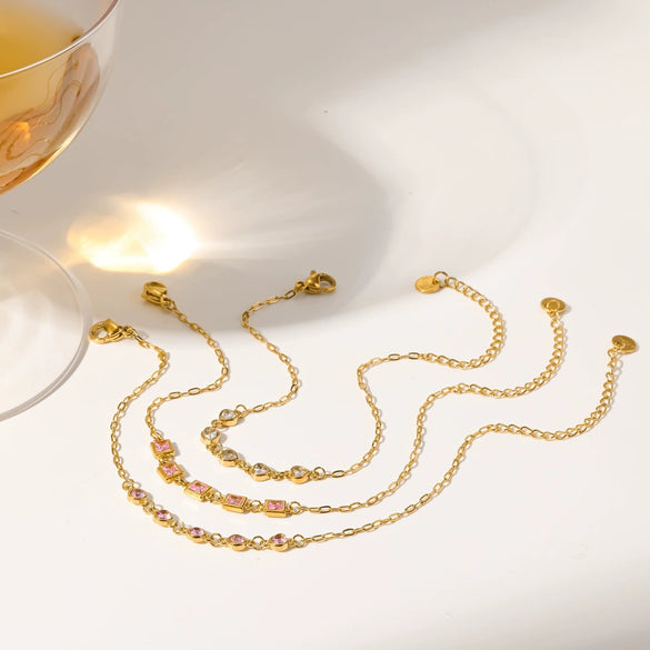 Wholesale Light Luxury Geometric Stainless Steel Vacuum Plated Bracelet For Women