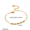 Wholesale Light Luxury Geometric Stainless Steel Vacuum Plated Bracelet For Women