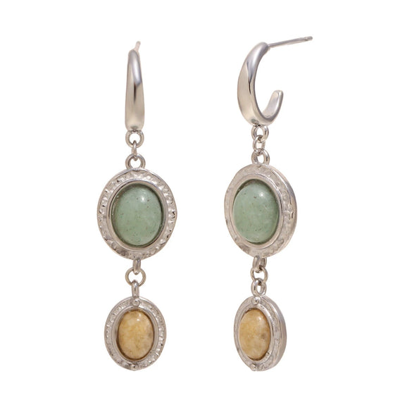 Wholesale Light Luxury Geometric Stainless Steel Vacuum Plated Earrings For Women
