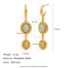 Wholesale Light Luxury Geometric Stainless Steel Vacuum Plated Earrings For Women