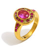 Wholesale Light Luxury Geometric Stainless Steel Vacuum Plated Ring Jewelry For Women