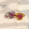 Wholesale Light Luxury Geometric Stainless Steel Vacuum Plated Ring Jewelry For Women