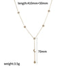 Wholesale Light Luxury Geometric Stainless Steel Vacuum Real Gold Plated Pendant Necklace For Women With Oshaped Chain