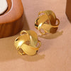 Wholesale Light Luxury Geometric Stamped Stainless Steel Earrings For Women