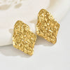 Wholesale Light Luxury Geometric Stamped Stainless Steel Earrings For Women