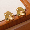 Wholesale Light Luxury Geometric Stamped Stainless Steel Earrings For Women