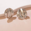 Wholesale Light Luxury Geometric Stamped Stainless Steel Earrings For Women