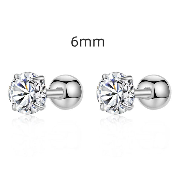 Wholesale Light Luxury Geometric 925 Sterling Silver Earrings With Zircon Inlay And Electroplating For Women