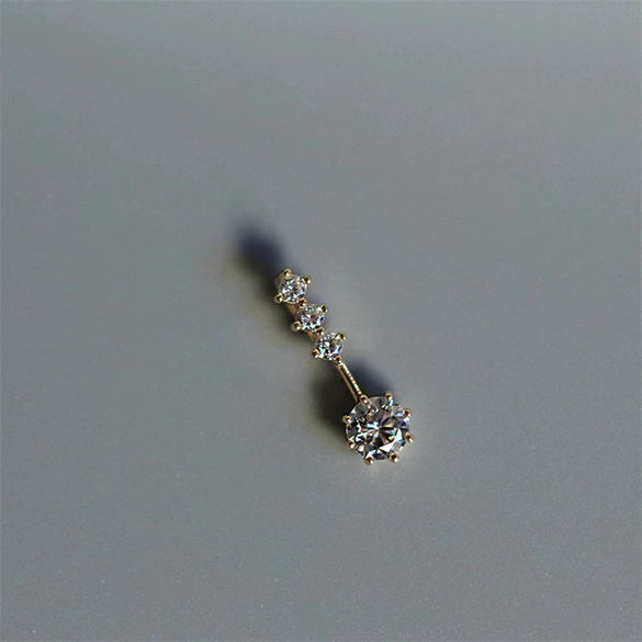 Wholesale Light Luxury Geometric 925 Sterling Silver Necklace With Four Diamond Zircon Pendant And Ochain Microinlay Style For Women