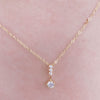 Wholesale Light Luxury Geometric 925 Sterling Silver Necklace With Four Diamond Zircon Pendant And Ochain Microinlay Style For Women