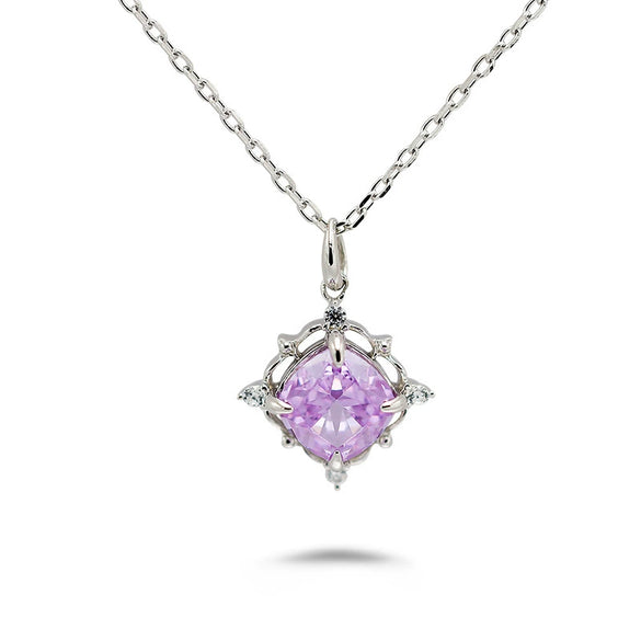 Wholesale Light Luxury Geometric Style Cross Chain Zirconium Necklace 925 Sterling Silver 14K Gold Plated For Women