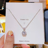 Wholesale Light Luxury Geometric Titanium Steel And Copper Electroplated Round Pendant Necklace For Women