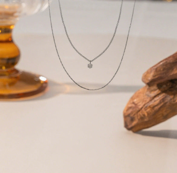 Wholesale Light Luxury Geometric Titanium Steel Bamboo Chain Necklace For Women With Electroplating Design