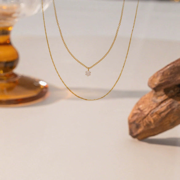 Wholesale Light Luxury Geometric Titanium Steel Bamboo Chain Necklace For Women With Electroplating Design